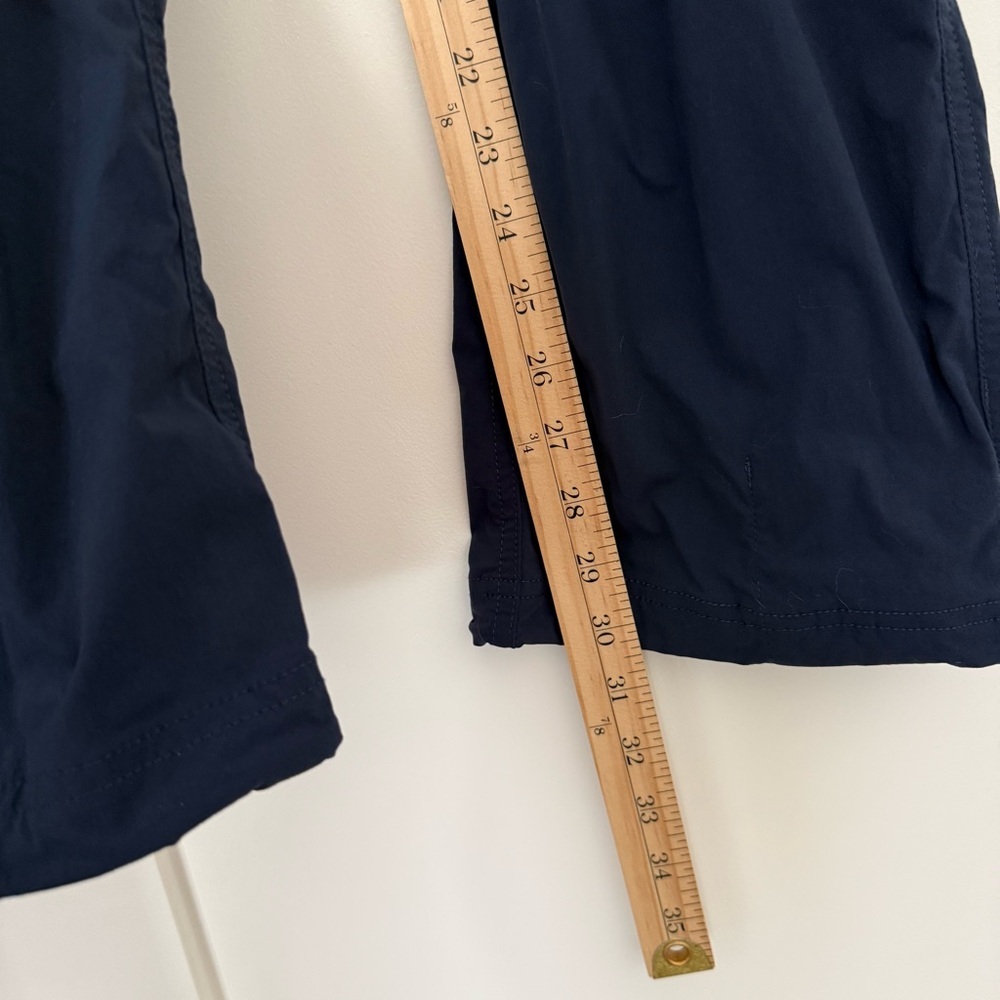 LL Bean Comfort Trail Pants Women‎ 10R Blue Nylon Cargo Water-Repellent Mid Rise - Picture 7 of 7